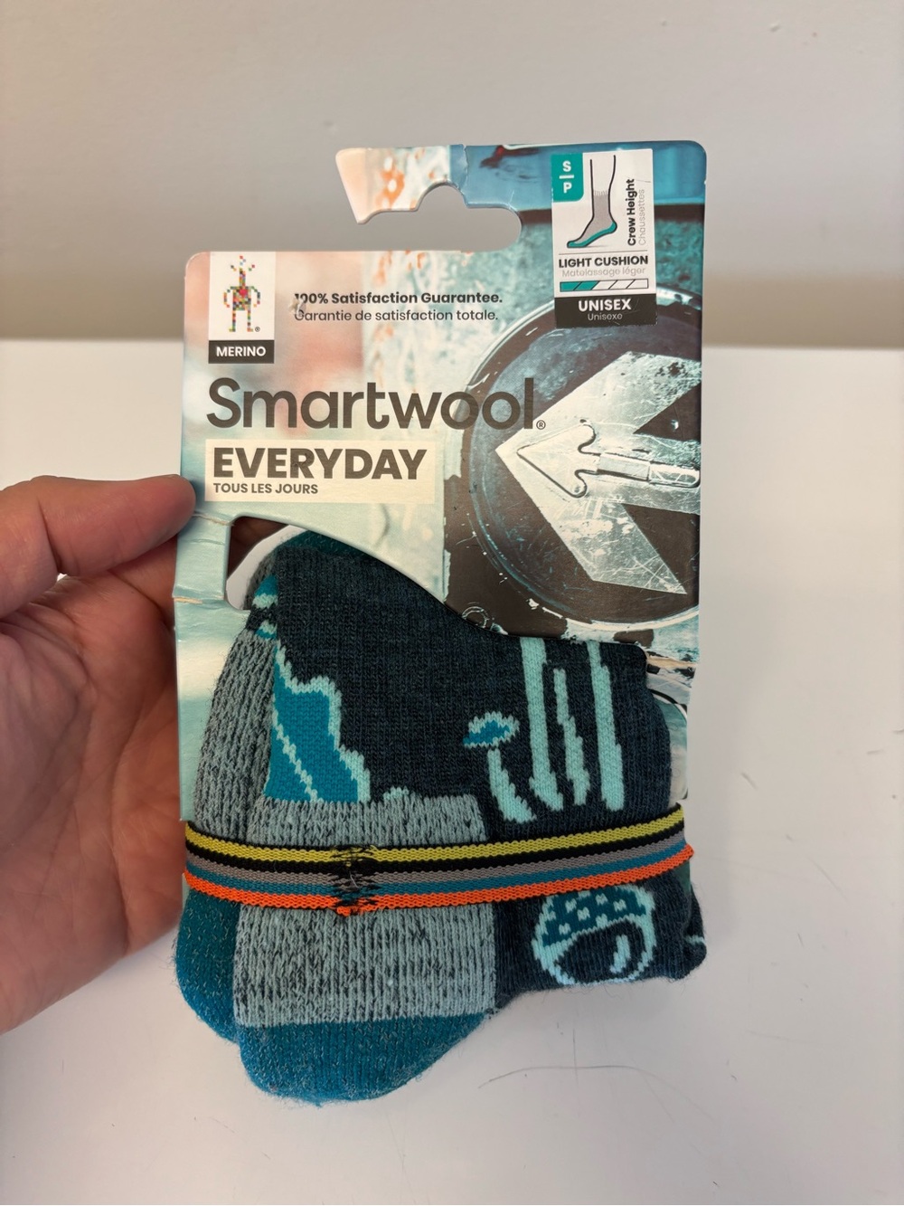 Smartwool Merino Wool Everyday Crew Height Light Cushion Socks Unisex Size Small